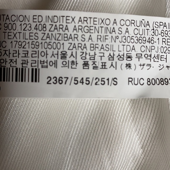 NWT. Zara Oyster White Long Tuxedo Blazer. Size S. - Picture 7 of 10